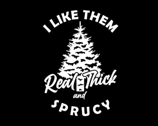 Thick and Sprucy Christmas Tree Illustration Digital Download